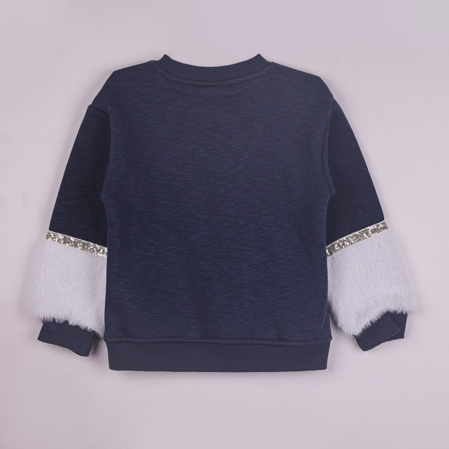 Tiny Sunshine Sweat — “Always Be Joyful” Navy Crew