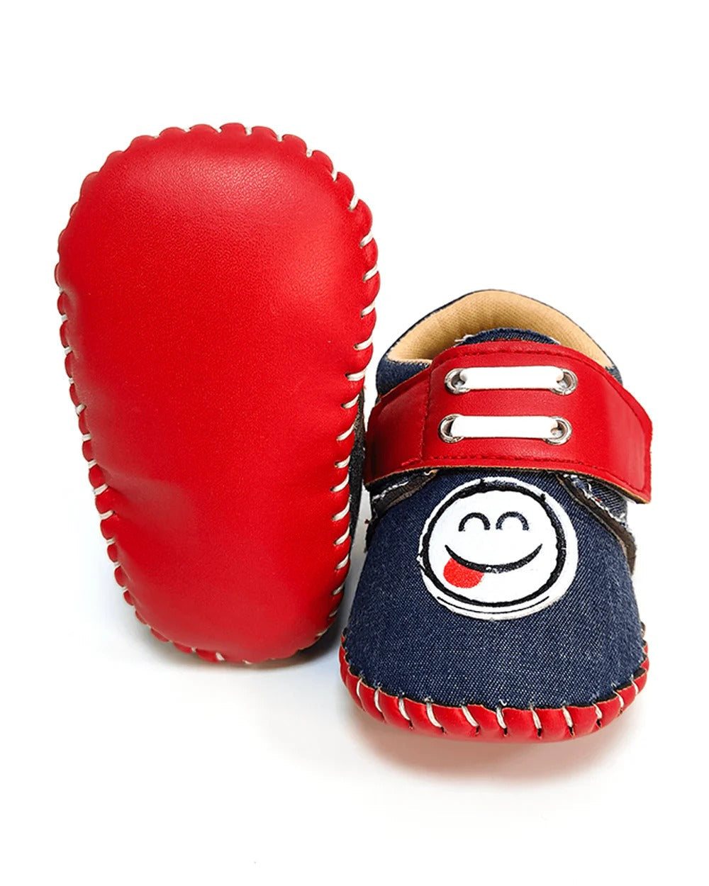 Nuluv Navy Velcro Party Booties – Infant Baby Shoes (6–12 Months)