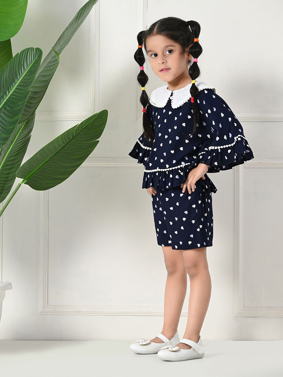 Playtime Fun: Navy Blue Top & Shorts by Bella Moda