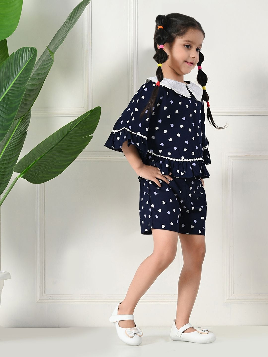 Playtime Fun: Navy Blue Top & Shorts by Bella Moda