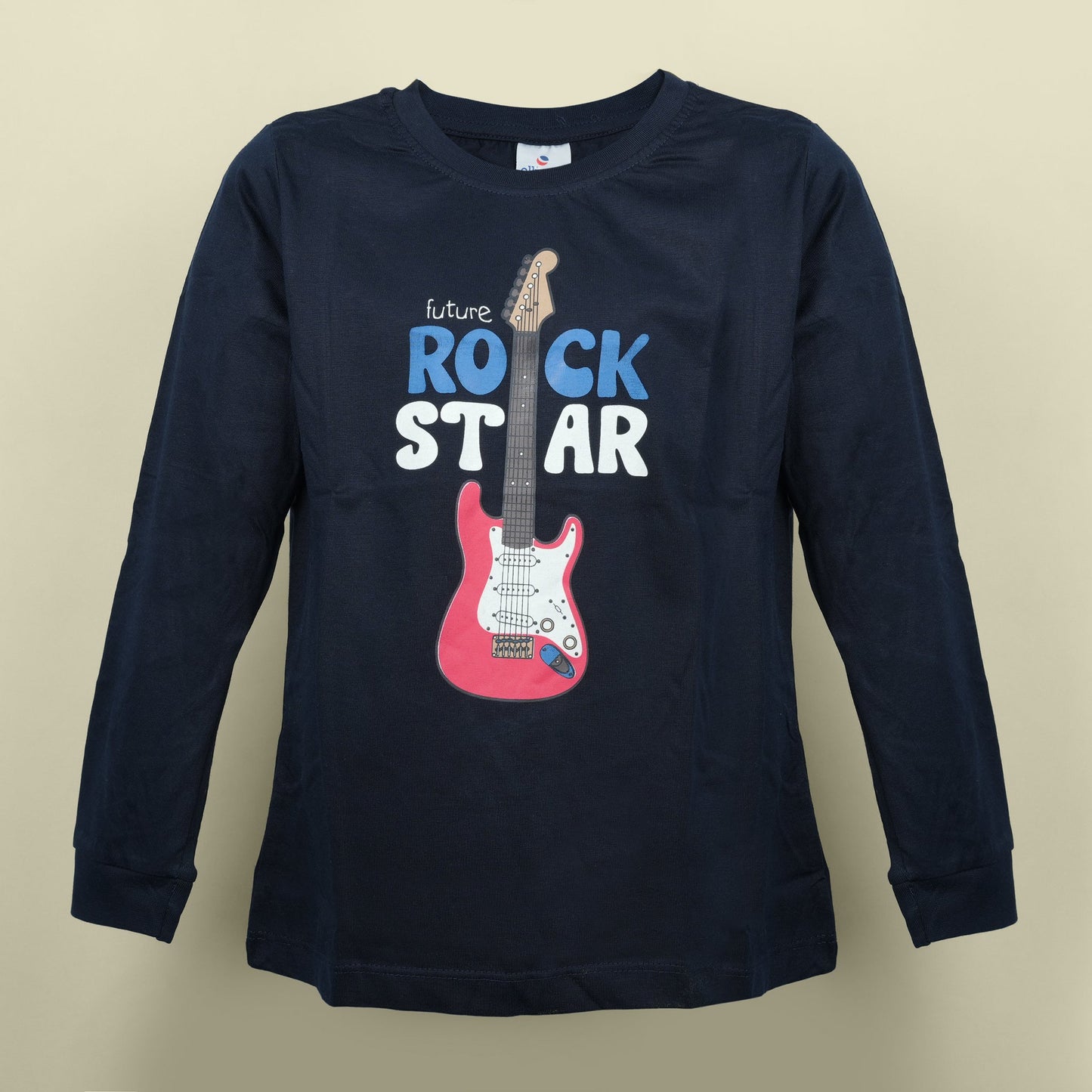 Future Rock Star Tee – Ollypop Boys’ Full Sleeve Cotton Blend T-Shirt