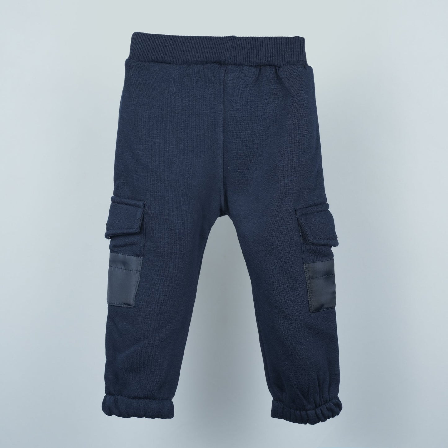 Baby Loon Boy's Warmth+ Navy Blue Cargo Pants (Applique)