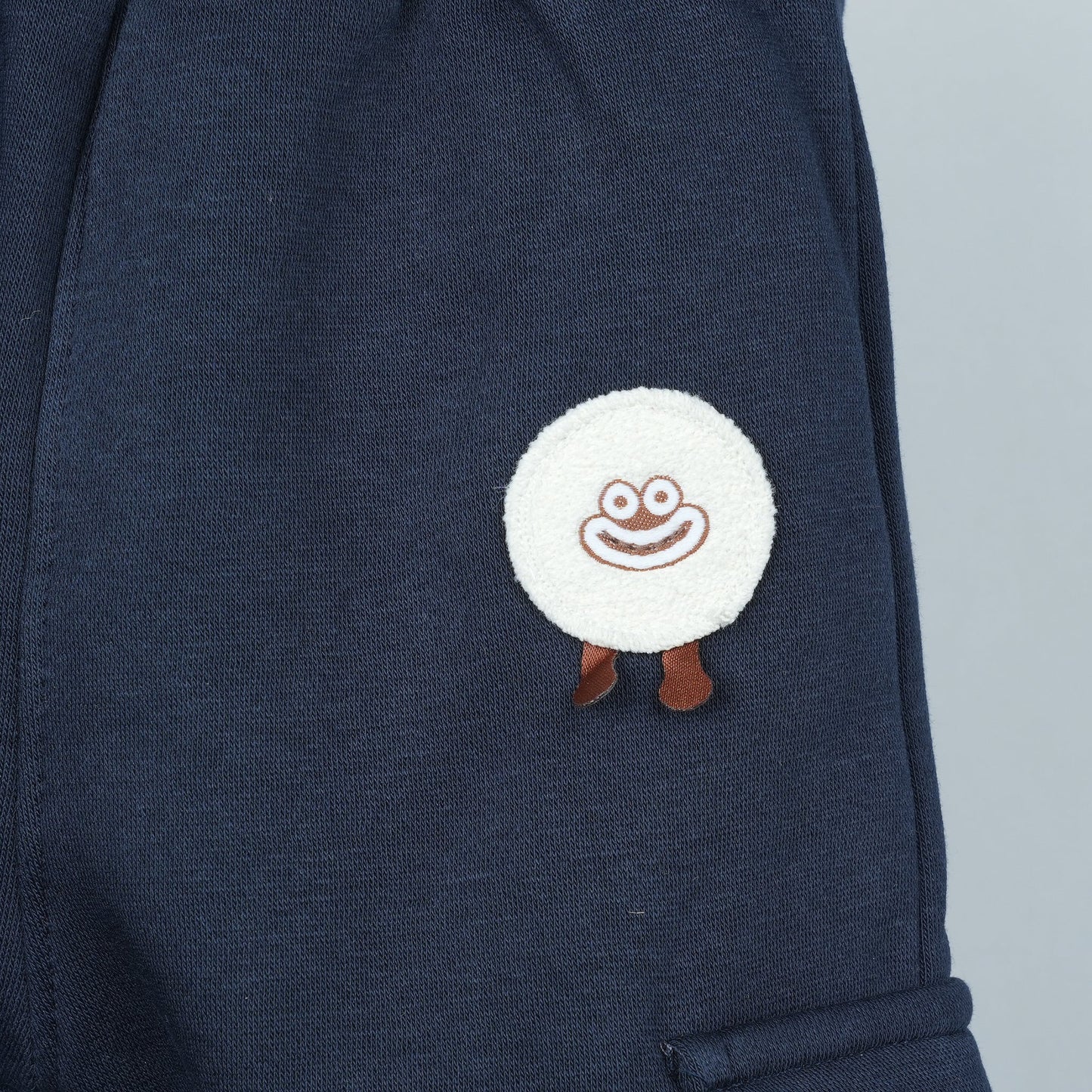 Baby Loon Boy's Warmth+ Navy Blue Cargo Pants (Applique)