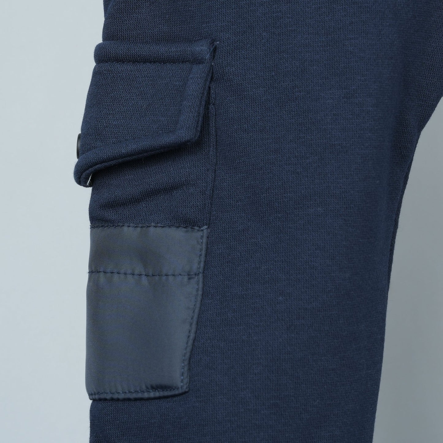 Baby Loon Boy's Warmth+ Navy Blue Cargo Pants (Applique)