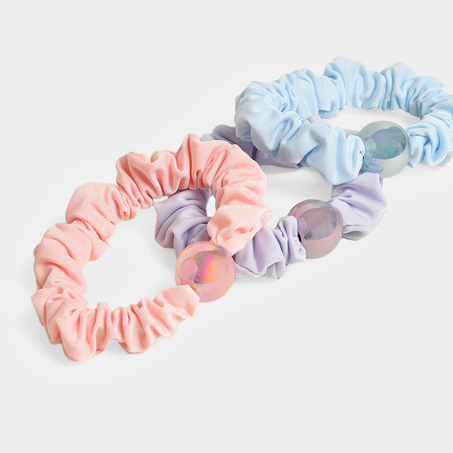 Soft Glow Hair Ties Set – Miarcus 3-Piece Fashion Colors