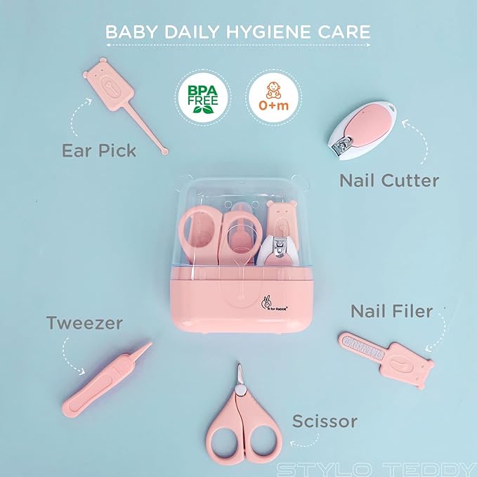R for Rabbit Stylo Teddy Grooming Kit – Pink | Complete Baby Care Essentials for Gentle Grooming