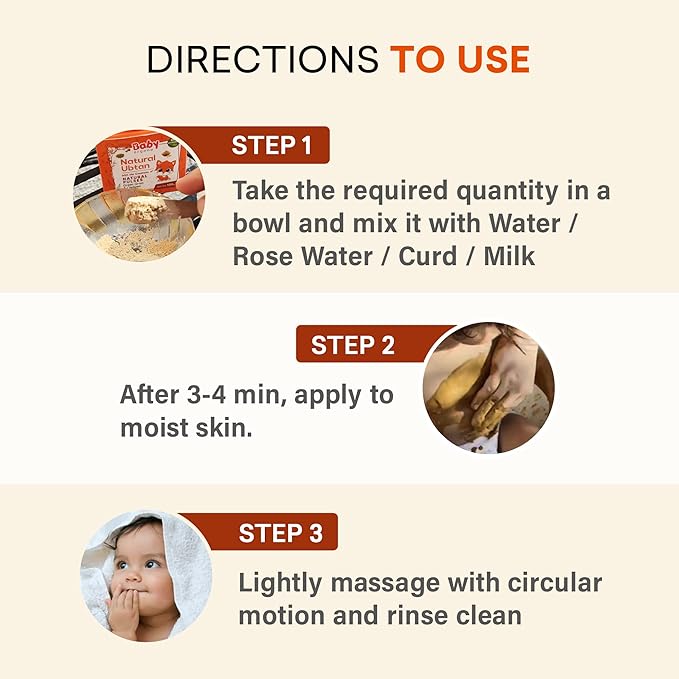 BabyOrgano Natural Ubtan – 100% Tan Removal Bath Powder with Green Gram, Sandalwood & Turmeric for Glowing, Soft Skin – Chemical-Free, FDCA Approved, 100g