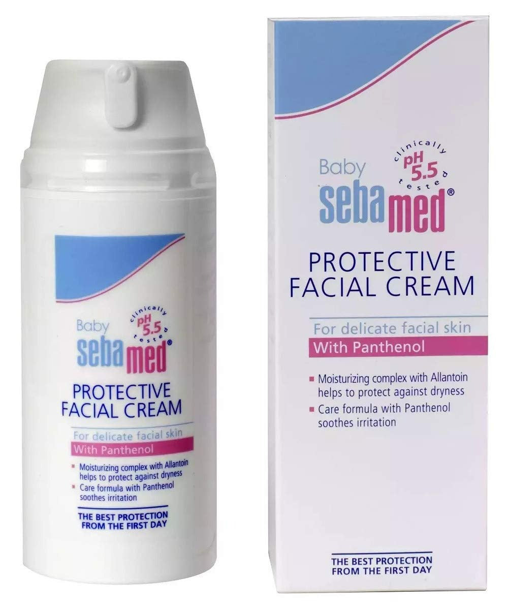Sebamed Baby Face Protective Cream 100ml – Gentle Daily Moisturiser for Delicate Baby Facial Skin | pH 5.5 for Healthy Skin Barrier | Enriched with Panthenol, Vitamin E & Almond Oil | Dermatologist Recommended | Suitable for Newborns & Sensitive Skin