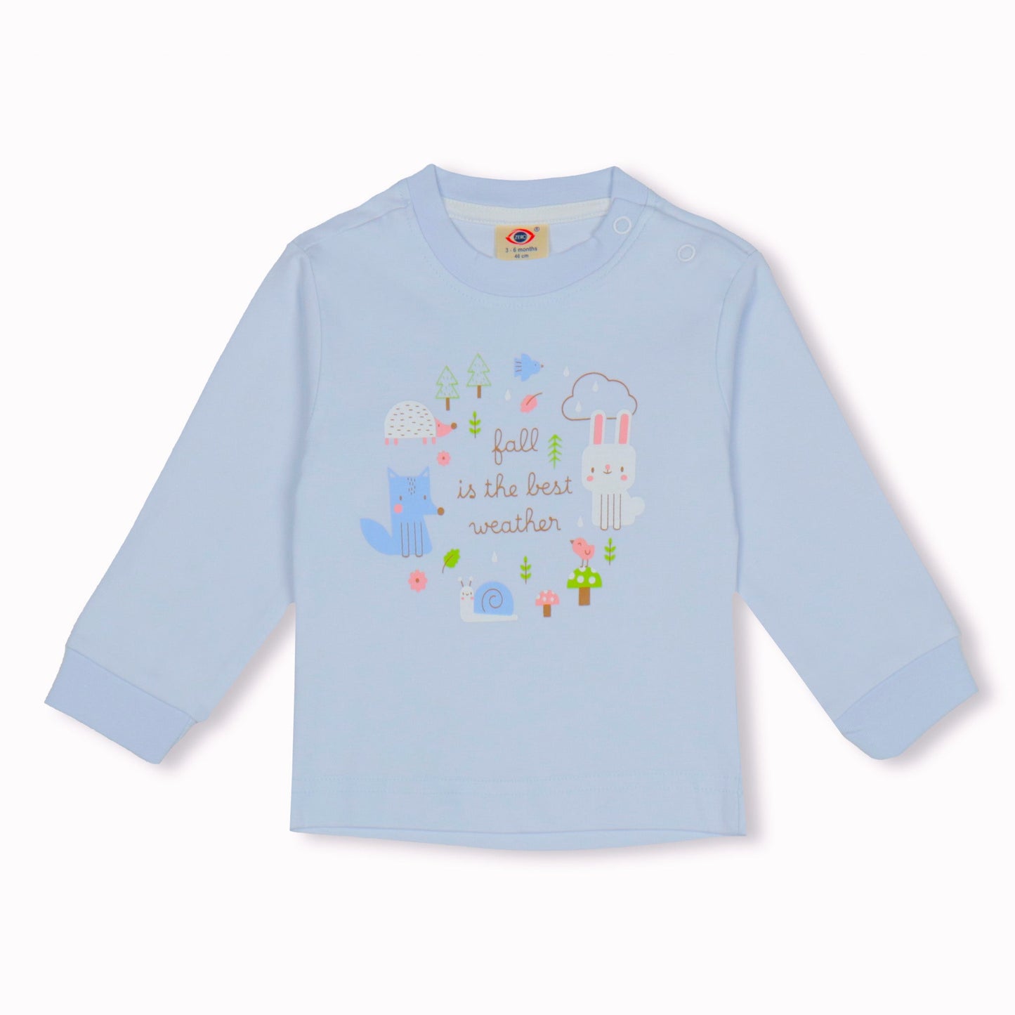 Zero Cozy Critters Pyjama Set-Warm Retro Blue for Fall Fun!