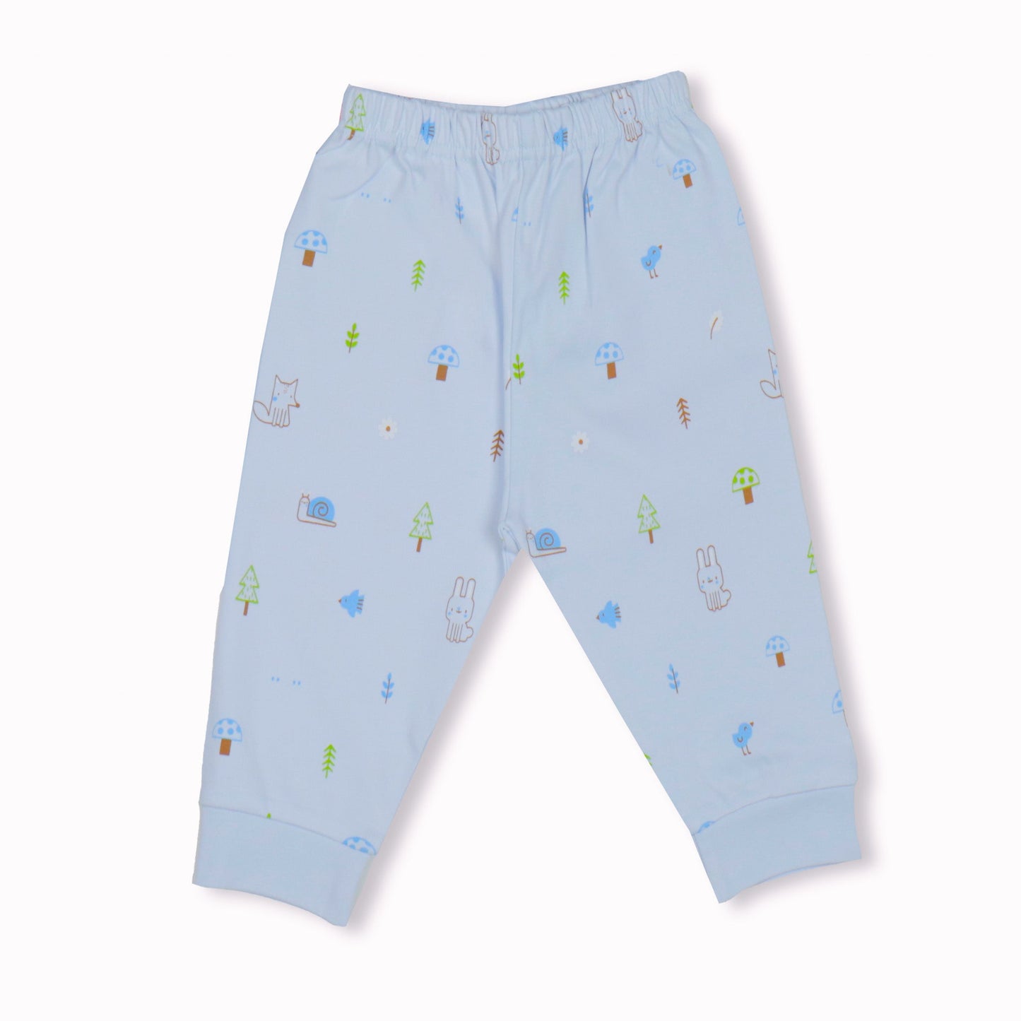 Zero Cozy Critters Pyjama Set-Warm Retro Blue for Fall Fun!
