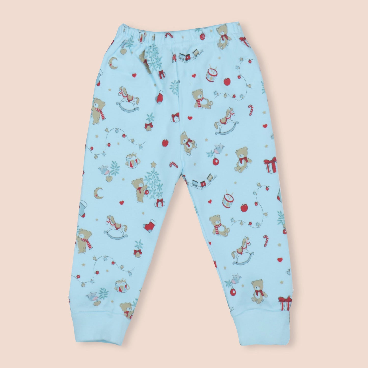 Pink Rabbit Cozy Sky Blue Pyjama Set Snuggle-ready Fun for Every Little Dreamer!