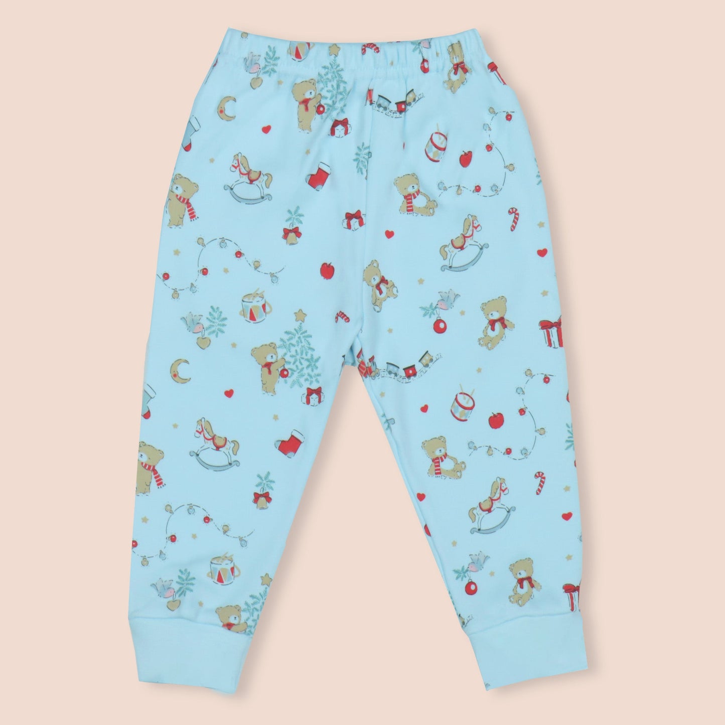 Pink Rabbit Cozy Sky Blue Pyjama Set Snuggle-ready Fun for Every Little Dreamer!