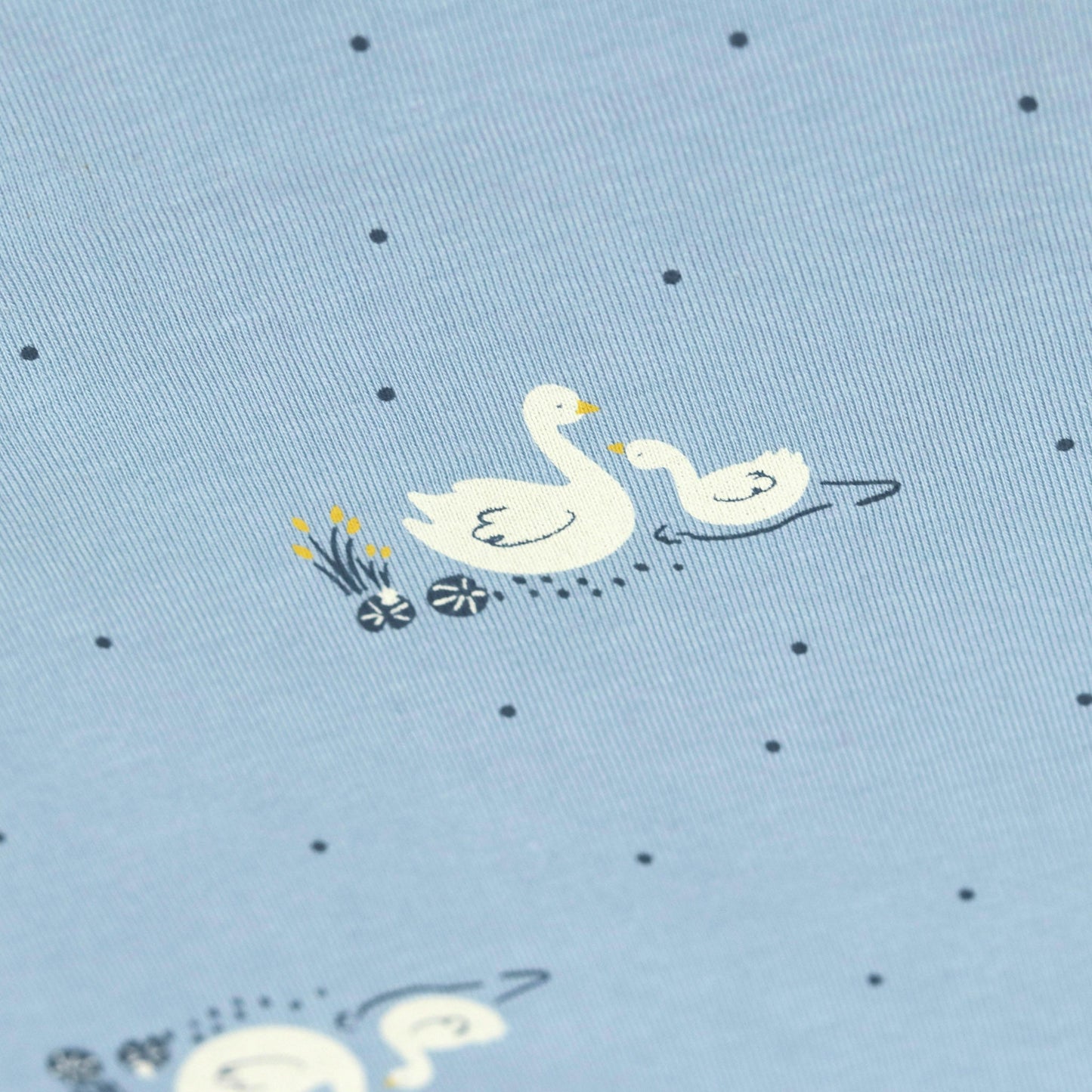 Pink Rabbit Girls Light Blue Cotton Printed Cap Sleeve T-shirt