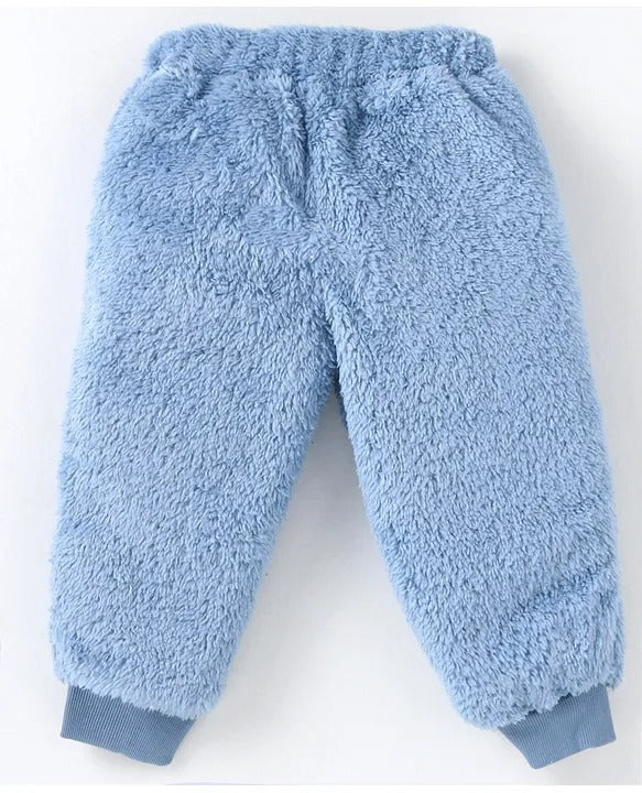 Little Kangaroos Winter Warmth Set – Soft Fur Sweatshirt & Track Pant for Smart Play