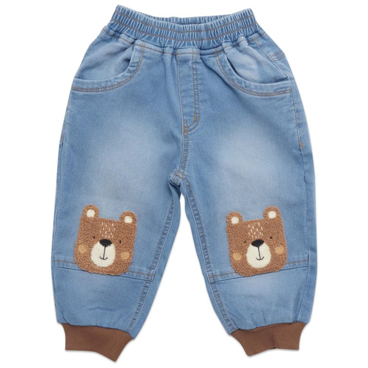 Trendy & Durable – Boys’ Sky Blue Elastic Waist Pants