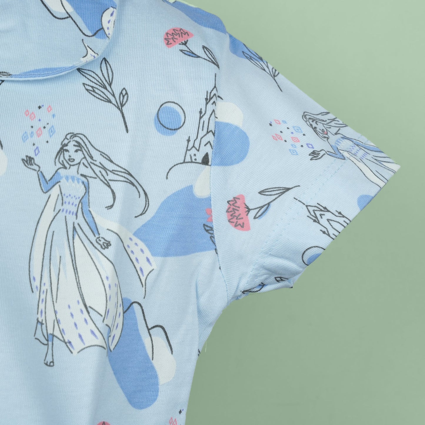 Sky Blue Polo Pyjama Set