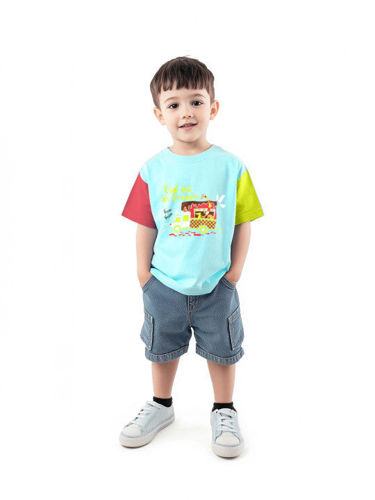 Ice Cream & Vroom Vroom Sky Blue Tee