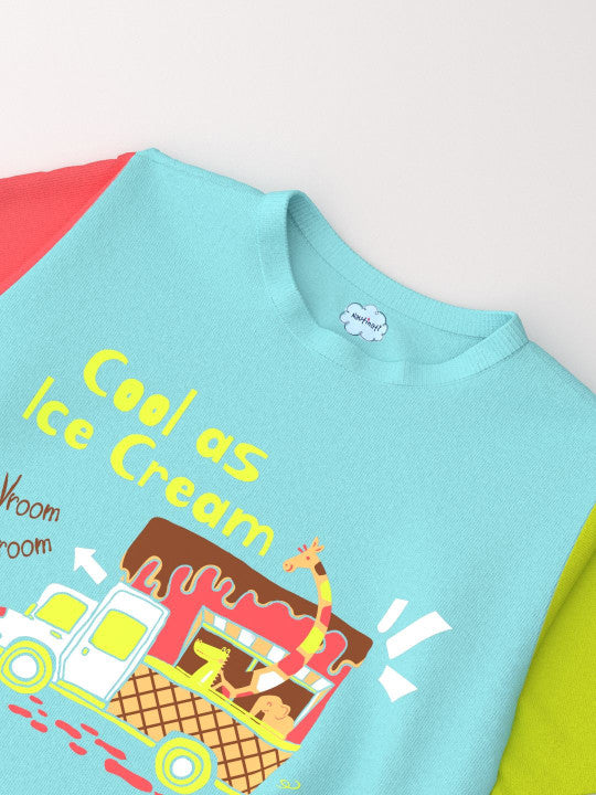 Ice Cream & Vroom Vroom Sky Blue Tee