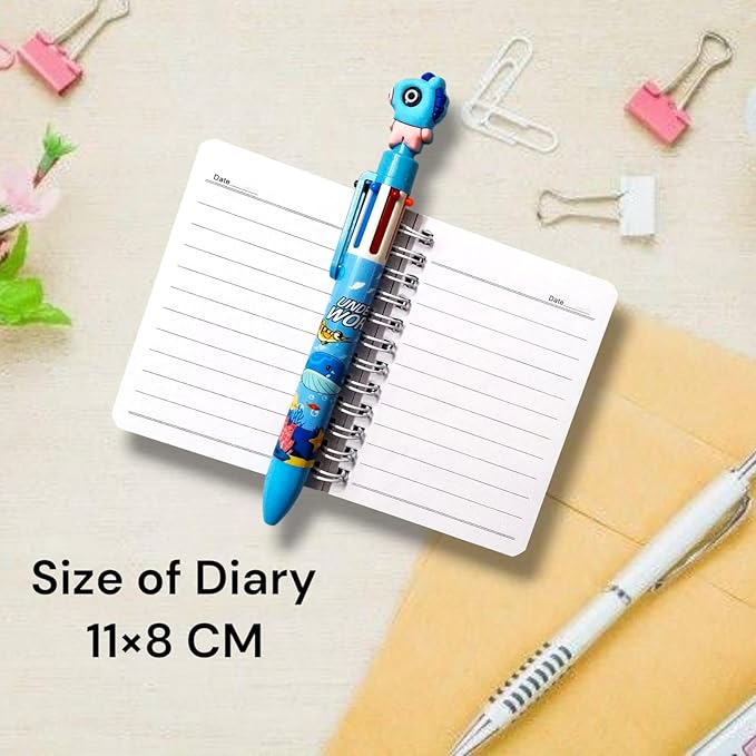 Pencil Space Stationery Set – Eraser, Sharpener & Colors – Gift (Pink)