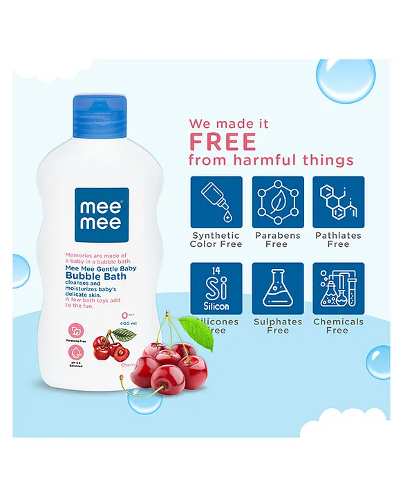 Mee Mee Gentle Baby Bubble Bath Cherry - 400 ml