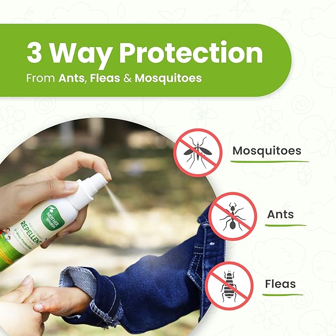 Mother Sparsh Natural Insect Repellent Spray, Citronella, Eucalyptus & Lemongrass Oil, 100% Protection, 100ml