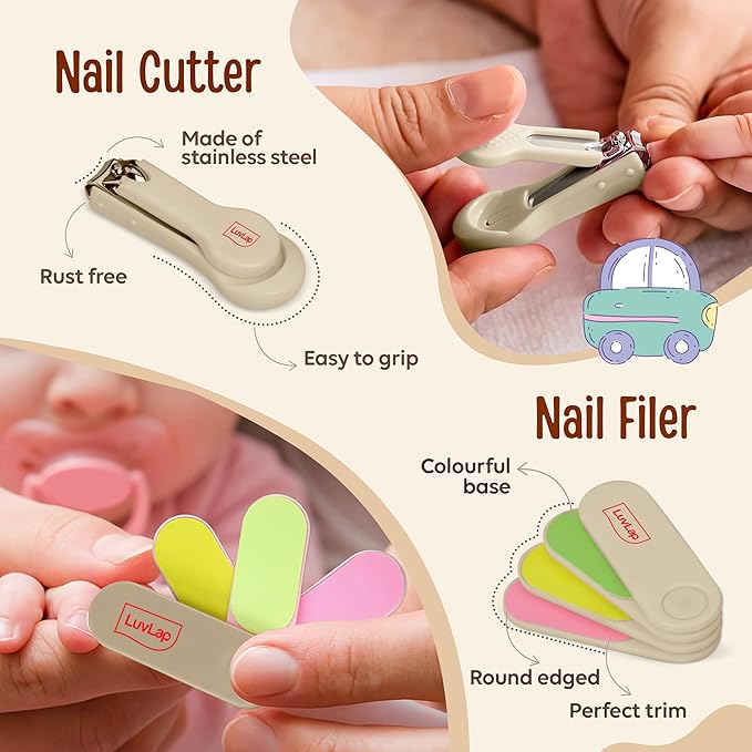 LuvLap 7-in-1 Portable Baby Grooming Kit