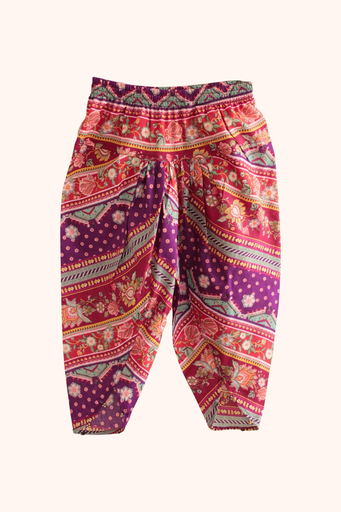 Girls' Kesari Pure Cotton Ethnic Set – Soft, Traditional Outfit for Festive Occasions
