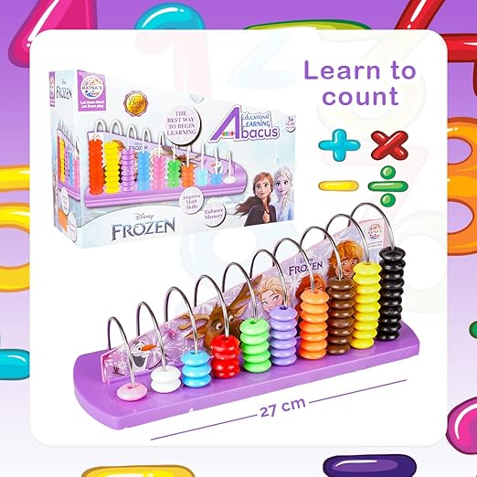 Ratna's Frozen Learning Abacus for Counting Addition Subtraction Math's Learning Early Educational Kit Toy for Kids 3 Years