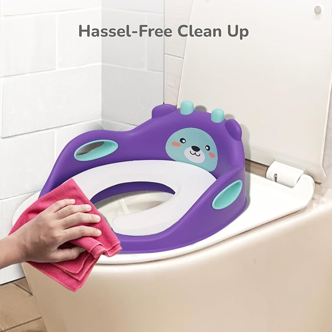 R for Rabbit Minimo Teddy Potty Seat for Toddlers – Cute, Comfortable & Safe Potty Training Chair – Purple Green