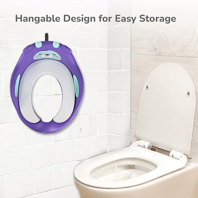 R for Rabbit Minimo Teddy Potty Seat for Toddlers – Cute, Comfortable & Safe Potty Training Chair – Purple Green