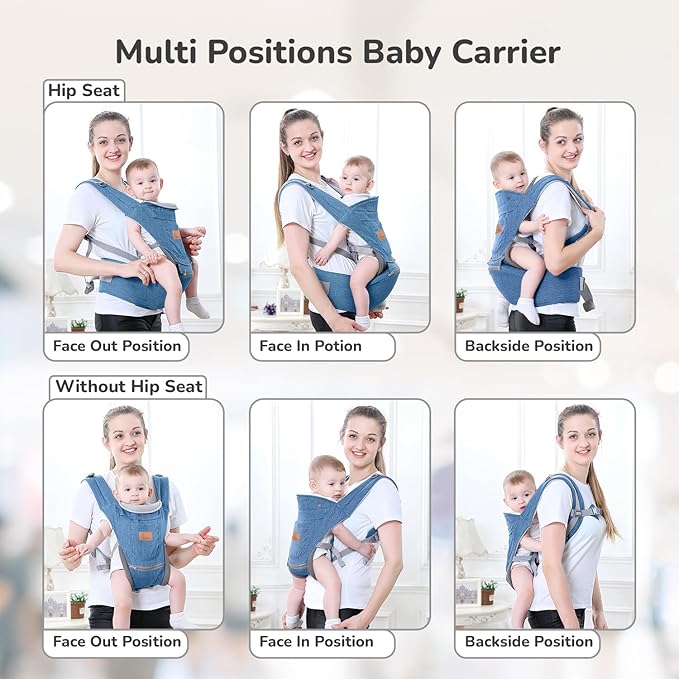 Safety Certified R for Rabbit Upsy Daisy Ergo Baby Carrier – 8-in-1 Ergonomic Design with Breathable Fabric & Adjustable Lumbar Support