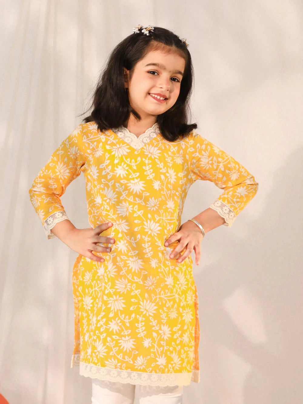 Sunshine Style: Orange Kurti with Leggings