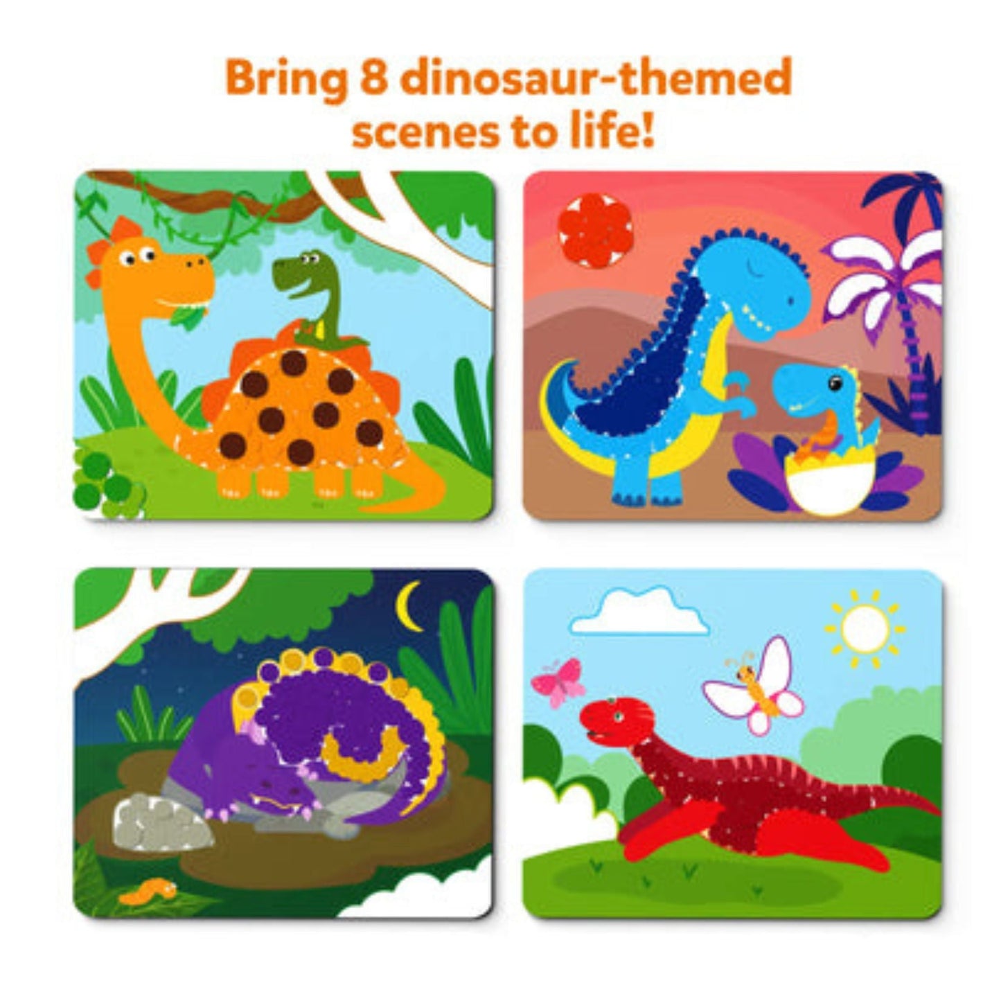 Skillmatics Dot It Sticker Art – Dinosaurs Theme, 500+ Stickers, Mess-Free DIY Craft Kit for Kids Ages 3–7