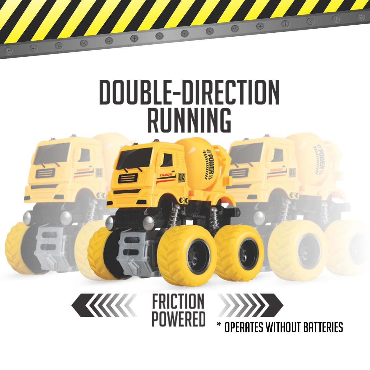 ITOYS Orange Friction Powered Truck – Durable Push & Go Toy Vehicle