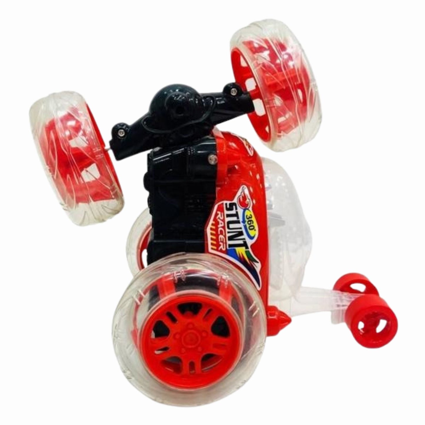 Rechargeable Remote and Phone-Controlled Acrobatic 360-Degree Twisting Stunt Car for Kids (Ages 4 to 12) with Spray, Music, Lights, and Smoke Effects
