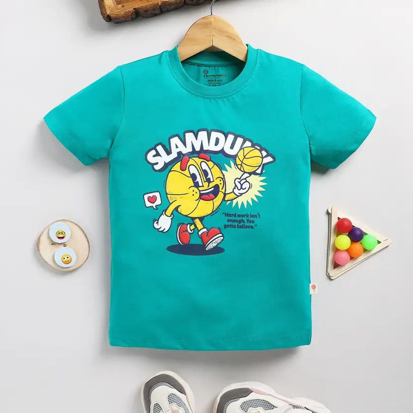 Bold & Bright – Green + Rust Orange Boys’ Tee Set