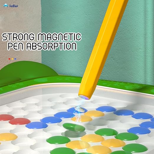 Magnetics Beads Board Game for Kid MagPad Educational Learning Toys for Kids Magnetic Dot Art Game Magnetic Drawing Board Magnetic Suction Drawing Pad for Kids (Turtle)