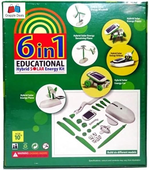 6-in-1 Educational Hybrid Solar E Kit Series 1 – Fun STEM Building Set – Ages 8+