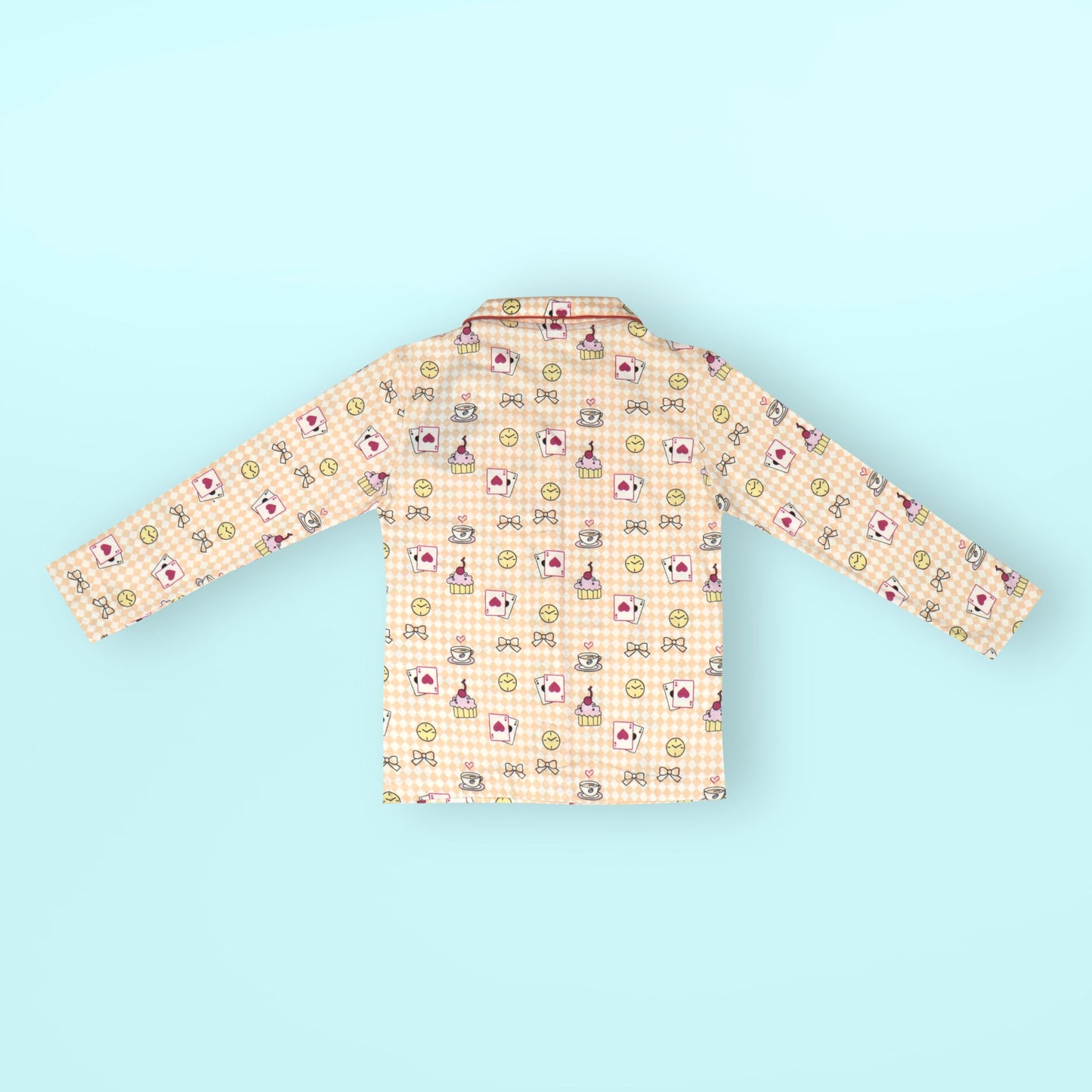 Peachy Party Pajama Set – CASA DE NEENEE Girls’ Comfy Cotton Nightwear for Cozy Bengaluru Evenings