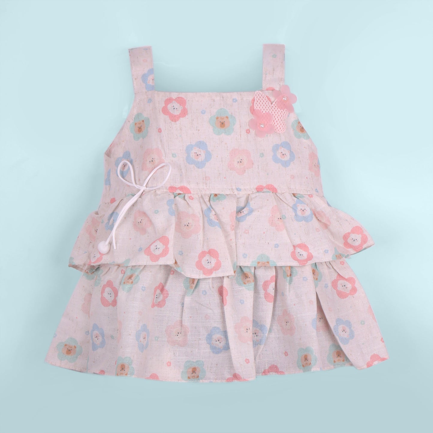Twinkle in Peach – Girls’ Summer Print Set