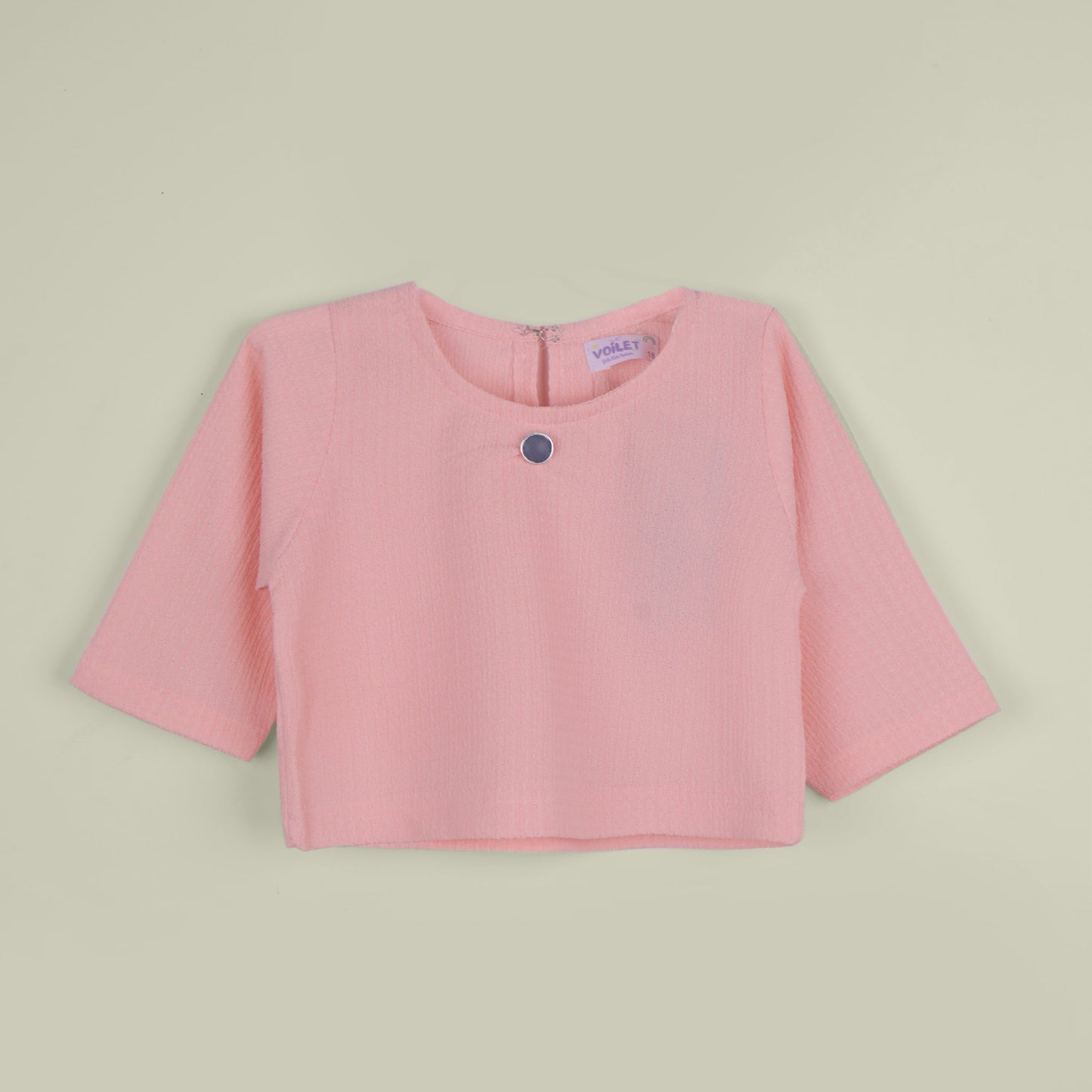 Lovely Layers – Peach Dungaree Dress with Leggings