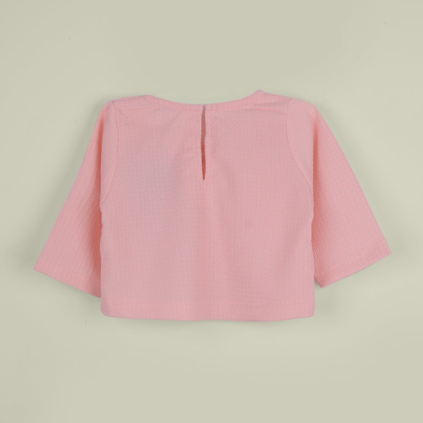 Lovely Layers – Peach Dungaree Dress with Leggings