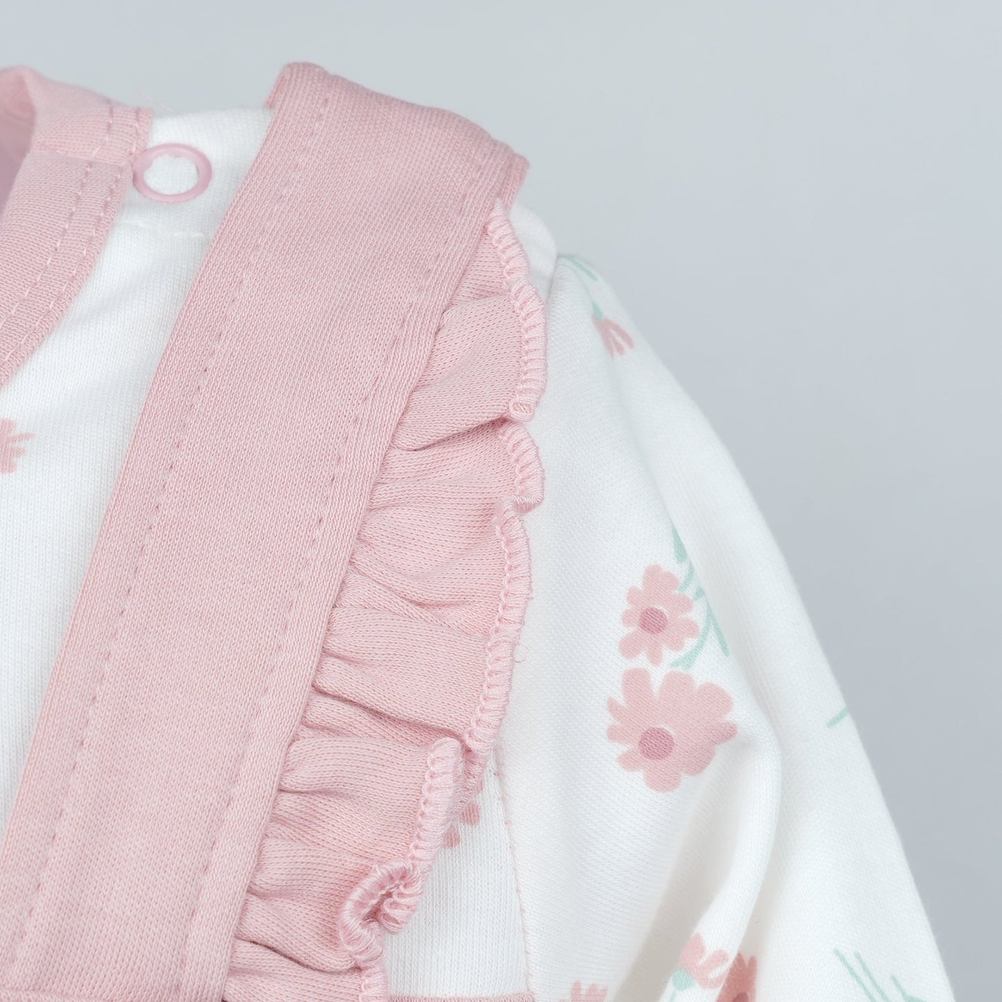 Bengaluru Ready: Peach Cotton Dungaree Romper for Girls | Snap Button Comfort