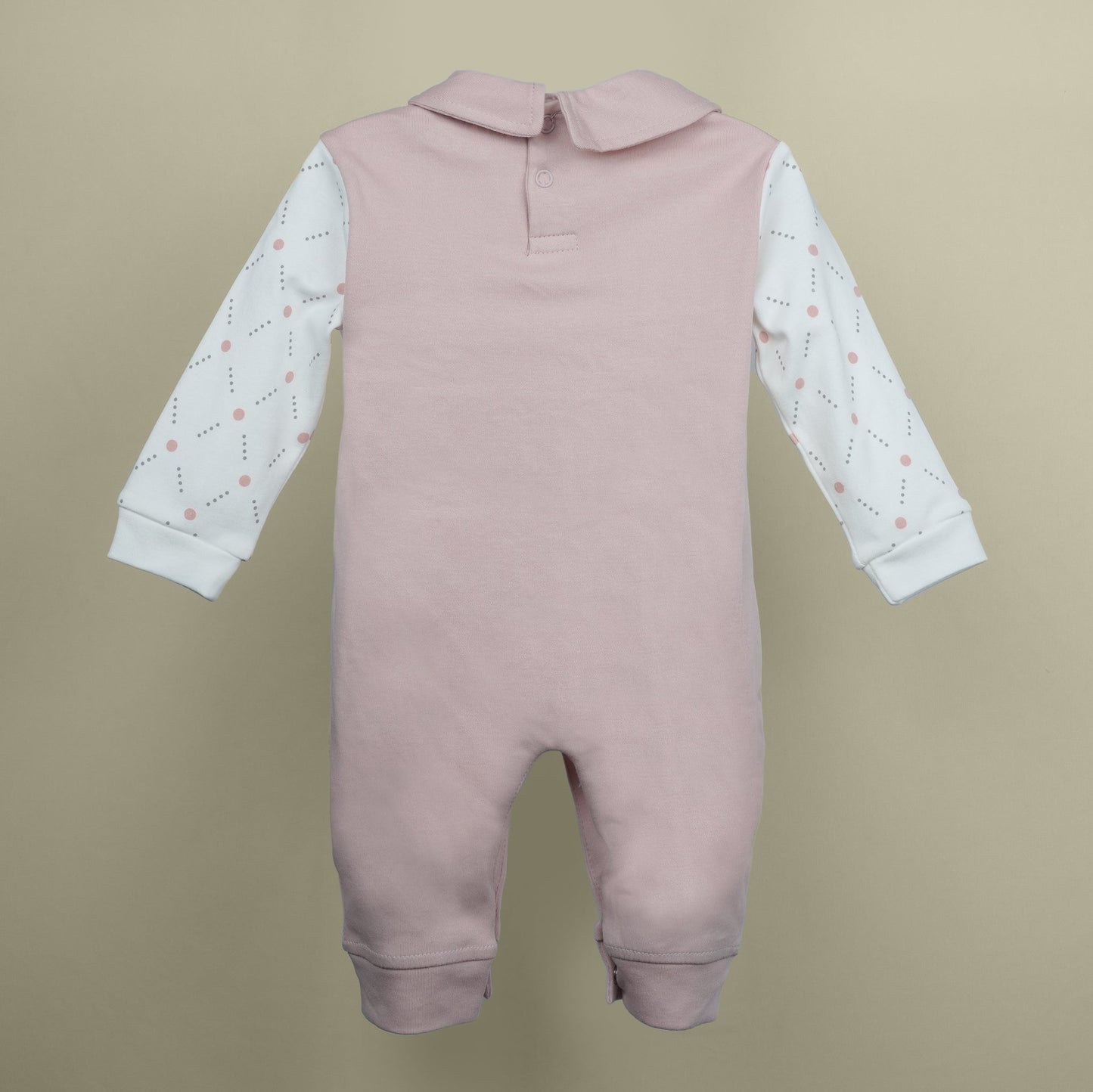 Little WOW – Neo Nate Unisex Cotton Romper in Peach