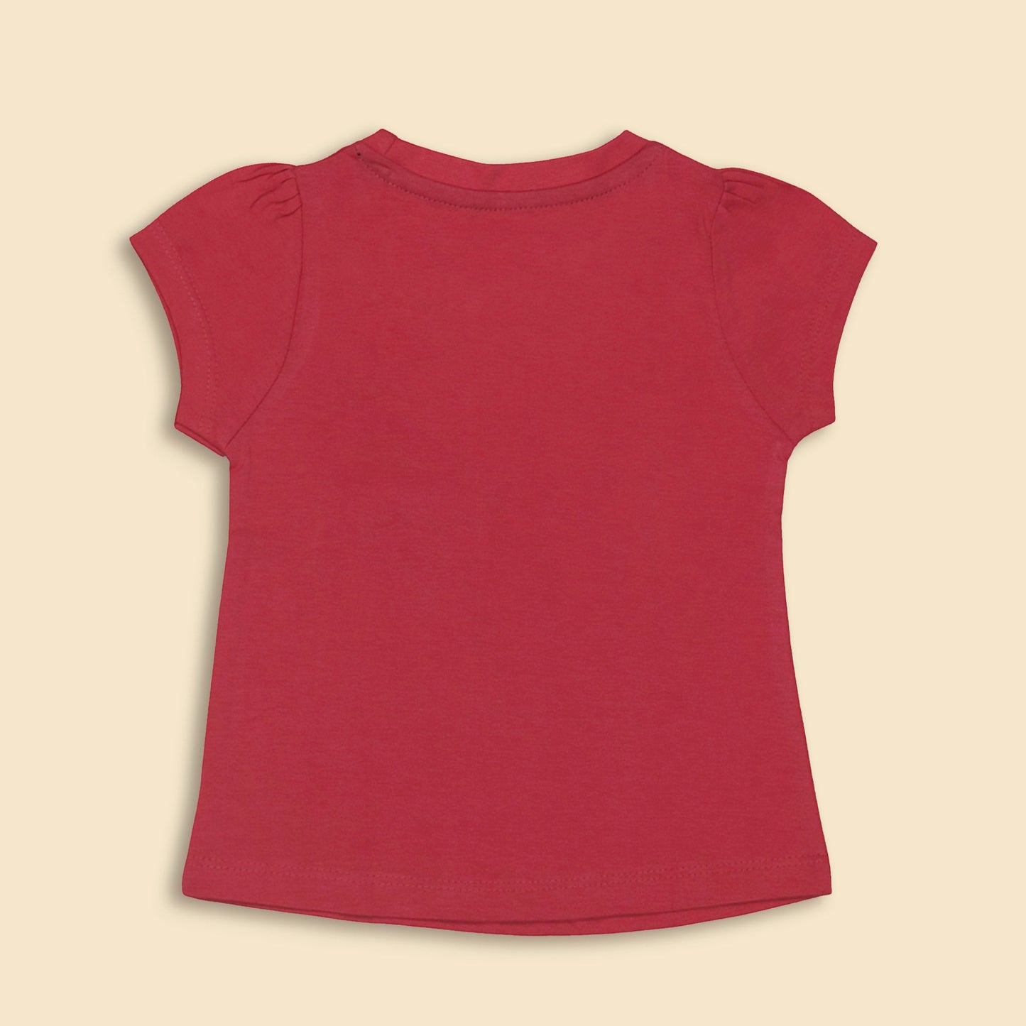 Girls’ Dark Pink Space Adventure T-Shirt – Pink Rabbit Cats & Stars Print