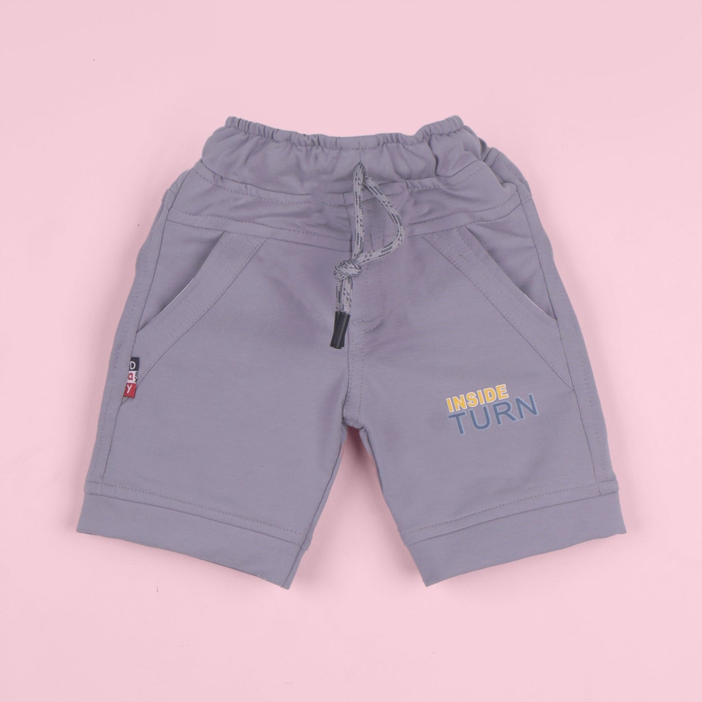 Day by Day Boys’ Grey T-Shirt & Shorts Set – Inside Turn Print