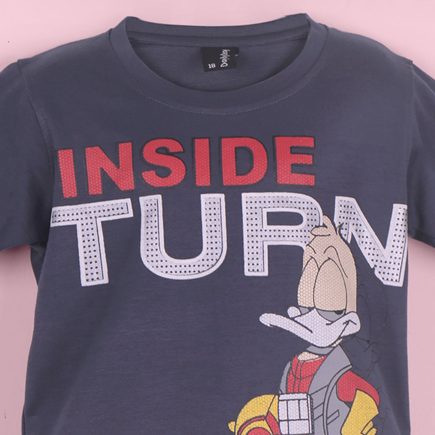 Day by Day Boys’ Grey T-Shirt & Shorts Set – Inside Turn Print