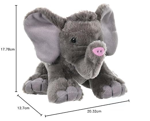 Wild Republic Mini African Baby Elephant – Soft Plush Stuffed Toy for Kids