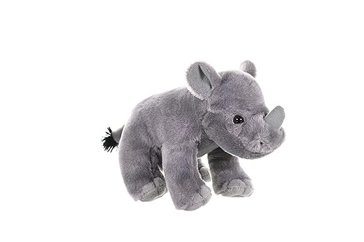 Wild Republic Mini Baby Rhino – Soft Plush Stuffed Animal Toy for Kids