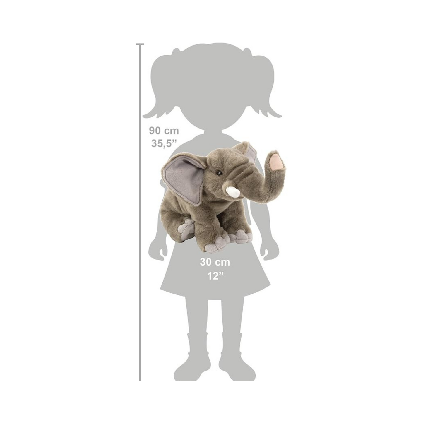 WILD REPUBLIC Premium Elephant Stuffed Animal Plush Toy Gift for Kids